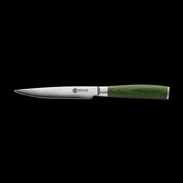 Damascus Steel Steak Knife Set, 8-pc (Green)