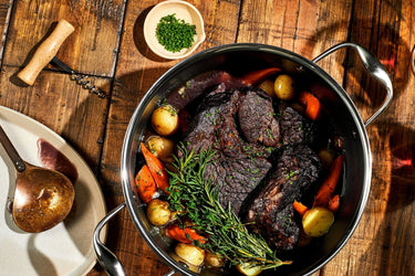 Red Wine Braised Pot Roast in a HexClad 8QT Pot