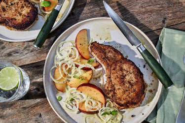 Pork Chops with Peach and Fennel Salad