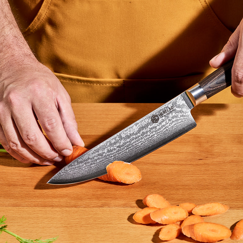 Damascus Steel Chef's Knife, 8" (Espresso)