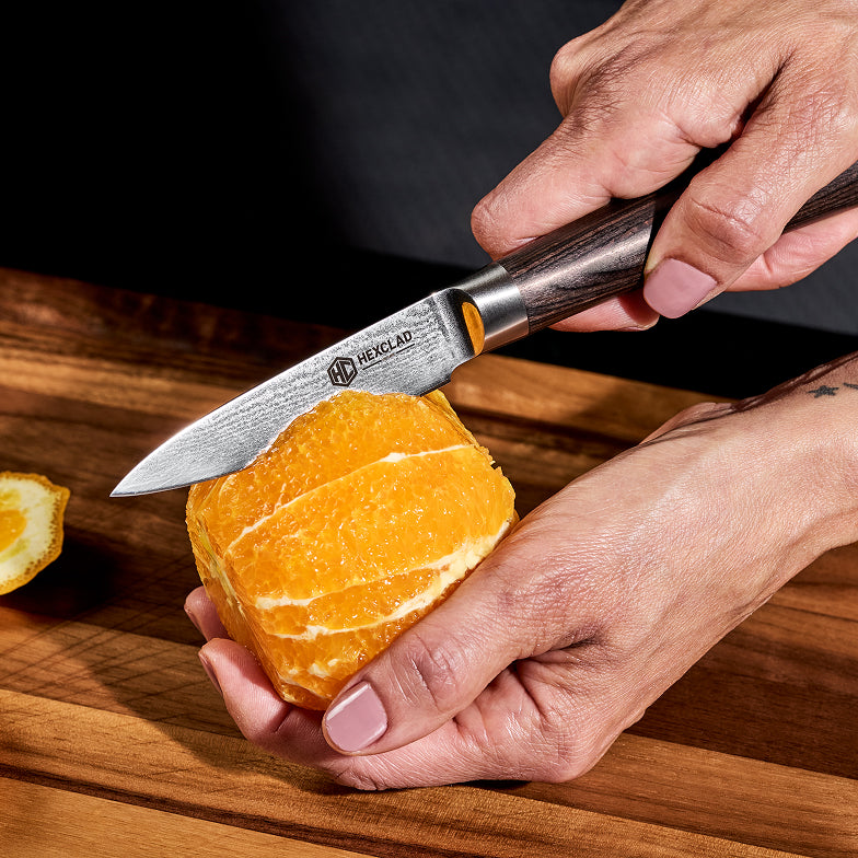 Damascus Steel Paring Knife, 3.5" (Espresso)