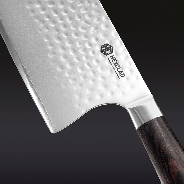 Damascus Steel Cleaver, 7" (Espresso)