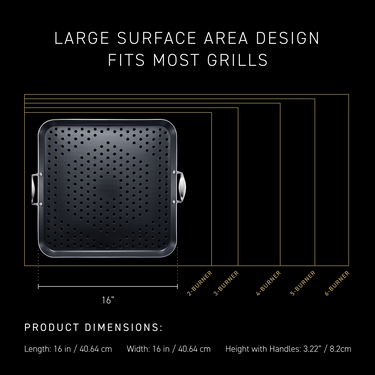 Hybrid BBQ Grill Topper, 16”