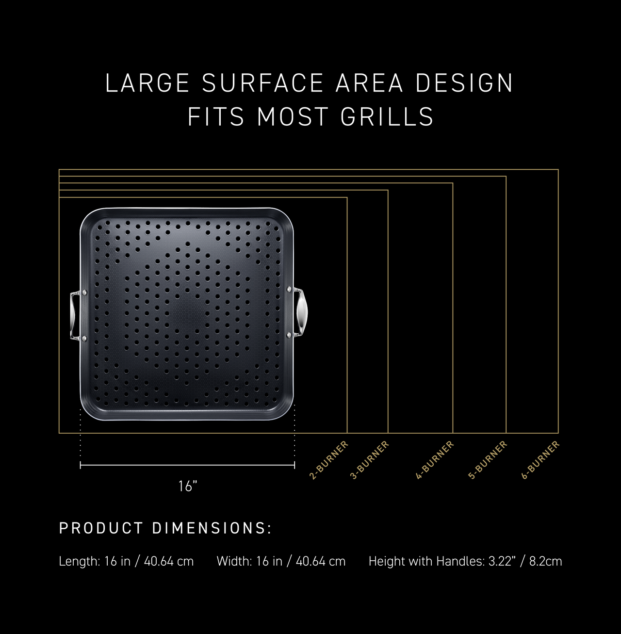 Hybrid BBQ Grill Topper, 16”