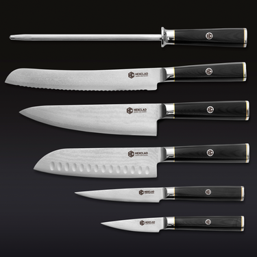 Master Series Damascus Steel Knife Set, 6-pc