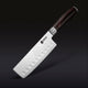 Damascus Steel Nakiri Knife, 6.5" (Espresso)