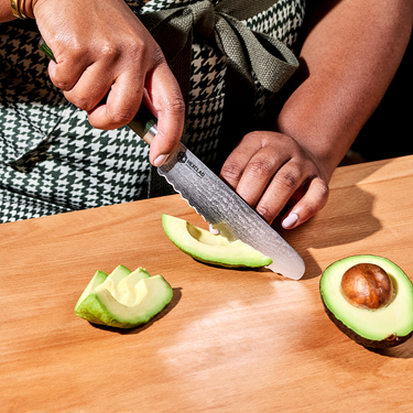 Damascus Steel Starter Knife Set, 2-pc (Green)