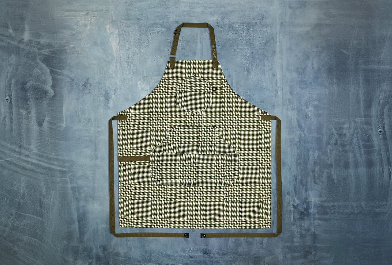 Eco Modern Apron (Houndstooth-Forest)