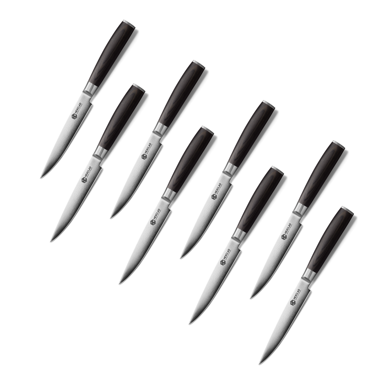Damascus Steel Steak Knife Set, 8-pc (Espresso)